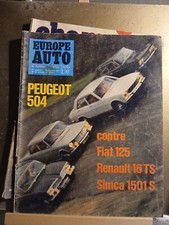EUROPE AUTO 12/1968 n°21 TRIUMPH 2500 PI NSU 1000 TT TTS FIAT 125 R16 TS 504