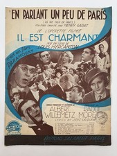 Partition Poster 1932. En parlant de Paris. Opérette. Publication Salabert
