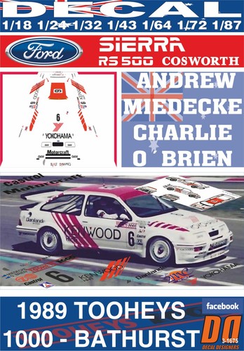 Decal ford sierra 500 - decal,