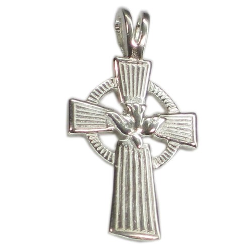 Pendentif croix avec - , colombe