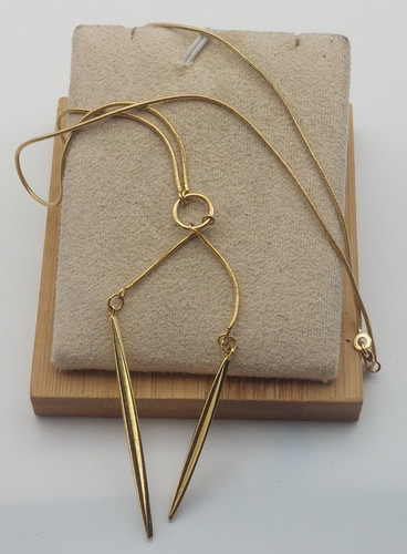 Ancien collier plaqué or - ancien, en