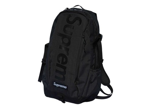 Supreme backpack noir - backpack, (24ss)