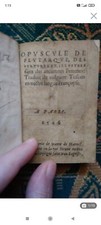 Livre Opuscule Plutarque Philosophie Du 16 Ème Siècle 1546 Post Incunable