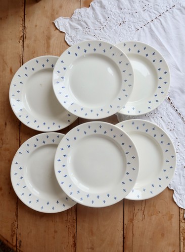 Assiettes plates vintage en - 6,