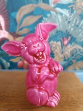 céramique vallauris Zoomorphe Lapin Tirelire Style Disney Panpan Rose Bonbon TBE