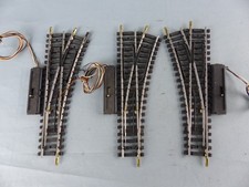 Jouef Ho 1/87 lot de 3 aiguillages électriques , testé OK bon état