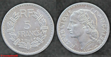 France ! 5 francs Lavrillier 1946 etat Superbe peu courant pour l'aluminium
