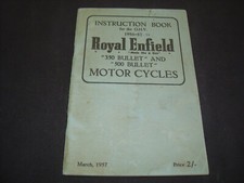 MANUEL ENTRETIEN D EPOQUE 46 PAGES MOTO ROYAL ENFIELD 350 500 BULLET 1956/57