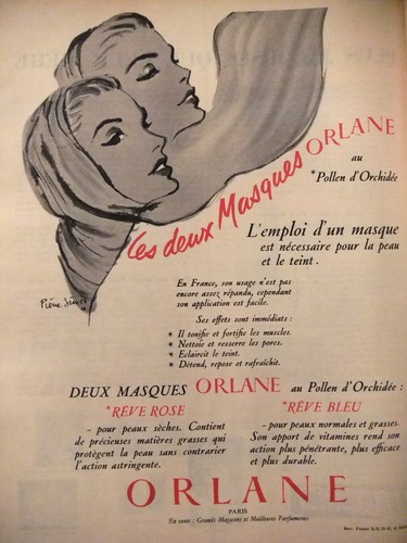 Publicité 1957 deux masques - 1957,