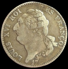 Écu 6 Livres Constitution 1793 A Louis XVI 