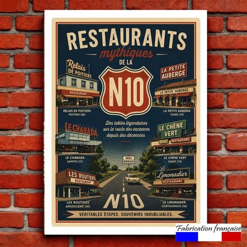Plaque vintage les - vintage, restaurants