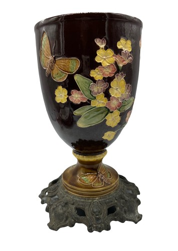 Vase barbotine xixe fleurs - barbotine,