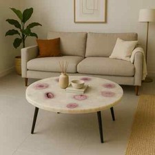 30 " Blanc Quartz Et Agate