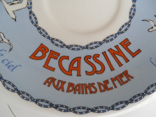 Assiette sous tasse becassine - tasse,