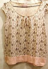 Blouse beige rosé tout coton T38 Carrefour (2106012)