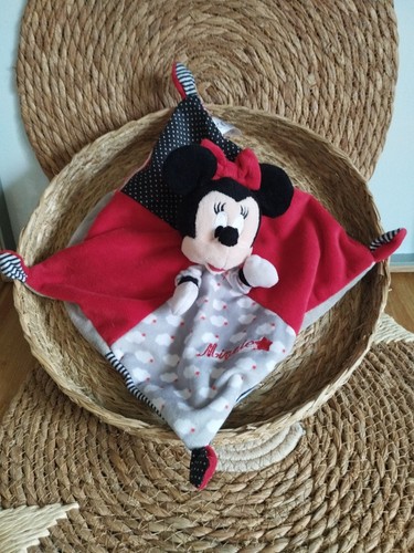 Doudou plat minnie rouge noir - plat,