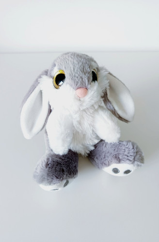Peluche doudou lapin - peluche/doudou, gris