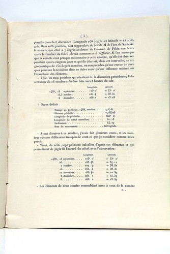 Mémoire sur quelques comètes - mémoire,