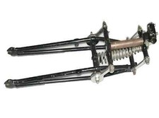 BSA 250CC C10 C11 B21 1938 Fourche Springer Complète En Acier Noir Chromé