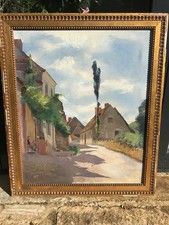 Huile sur toile signée. Par Robert Eustache. Paysage en Bretagne