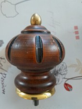 ancienne boule escalier de rampe d'escalier ou autre bois et laiton