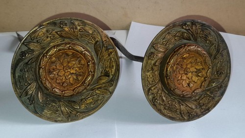 Paire embrasses rideaux - paire, bronze