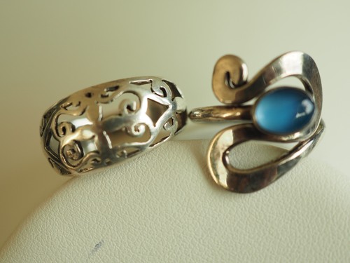 Lot bagues vintage argent - vintage,