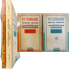 Dictionnaire français-anglais électrotechnique Electronique 1959 Henri Piraux x2