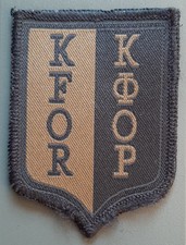 Patch tissu KFOR Vintage KOSOVO Armée Para Légion Etrangère ORIGINAL UNIFORME