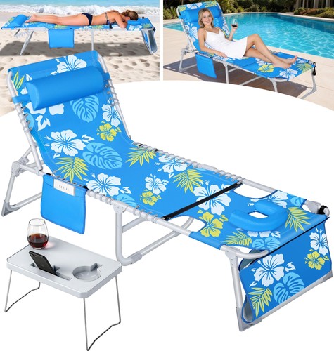 Chaise longue pliante avec - chaise,