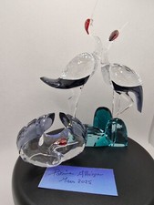 Swarovski Crystal AMONG BLUE MOUNTAINS DANCING CRANE + SINGING CRANES