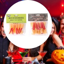 10x Faux Ongles de Sorcière Longs Doigts de Sorcière pour Bal Masqué, Bar,