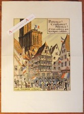 ● HANSI affiche "rendre Strasbourg à la France" héroïques soldats Lapina Imp.