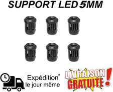 Lot 6 Support LED 5 mm Noir