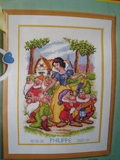 Blanche Neige et les 7 nains walt disney KIT POINT DE CROIX - VERVACO - NEUF