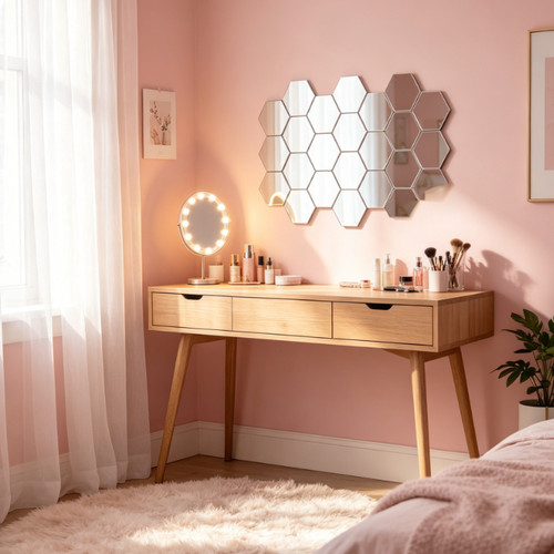 Autocollants miroir hexagonal