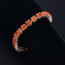 Bracelet tennis rond en argent