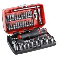 Coffret douilles, 6 pans métriques et embouts, 38 pièces, 1/4 FACOM