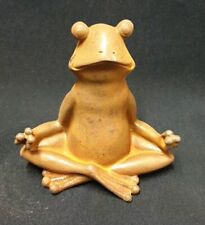 GRENOUILLE ZEN DE JARDIN  EN  FONTE PATINE ROUILLE MAISON ET JARDIN