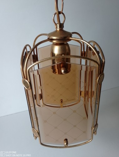 Vintage brass and - brass, glass