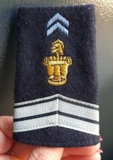 A03110 fourreau d'épaule génie militaria militaire bleu et doré 