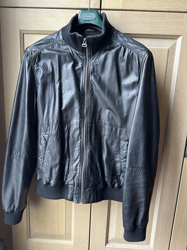 Veste blouson noir - cuir, de