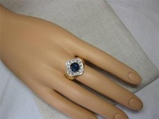 2.2 CT Saphir Diamant Bague