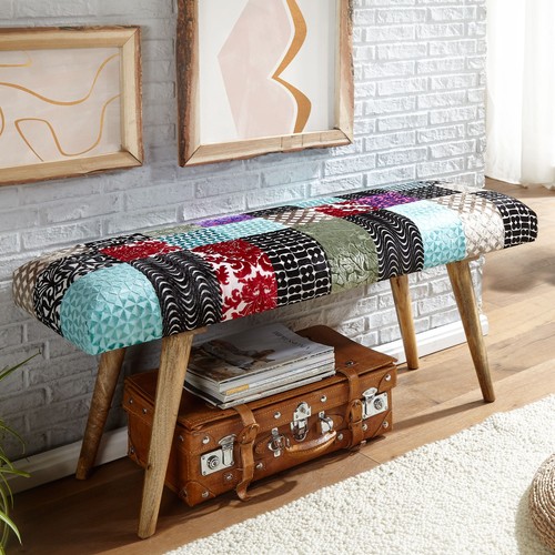Finebuy banc velours 105 - 105, cm