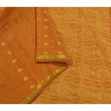 Tissu artisanal de sari indien en soie tissé à la main art sari indien sanskr...