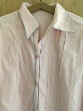 Art Deco woman PYJAMAS jacket CRISPY PINK poplin cotton PINTUCKS c1930
