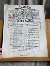 Victor Massé Paul et Virginie Air de la lettre n°15 partition chant piano Heugel
