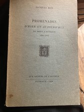 Jacques Bon "Promenades d'hier en aujourd'hui" dedicace a Jean Marzelle