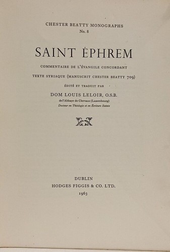 Saint éphrem commentaire - Éphrem, de