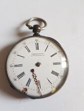 montre gousset argent homme a clef 69 grammes fonctionne mais a reviser